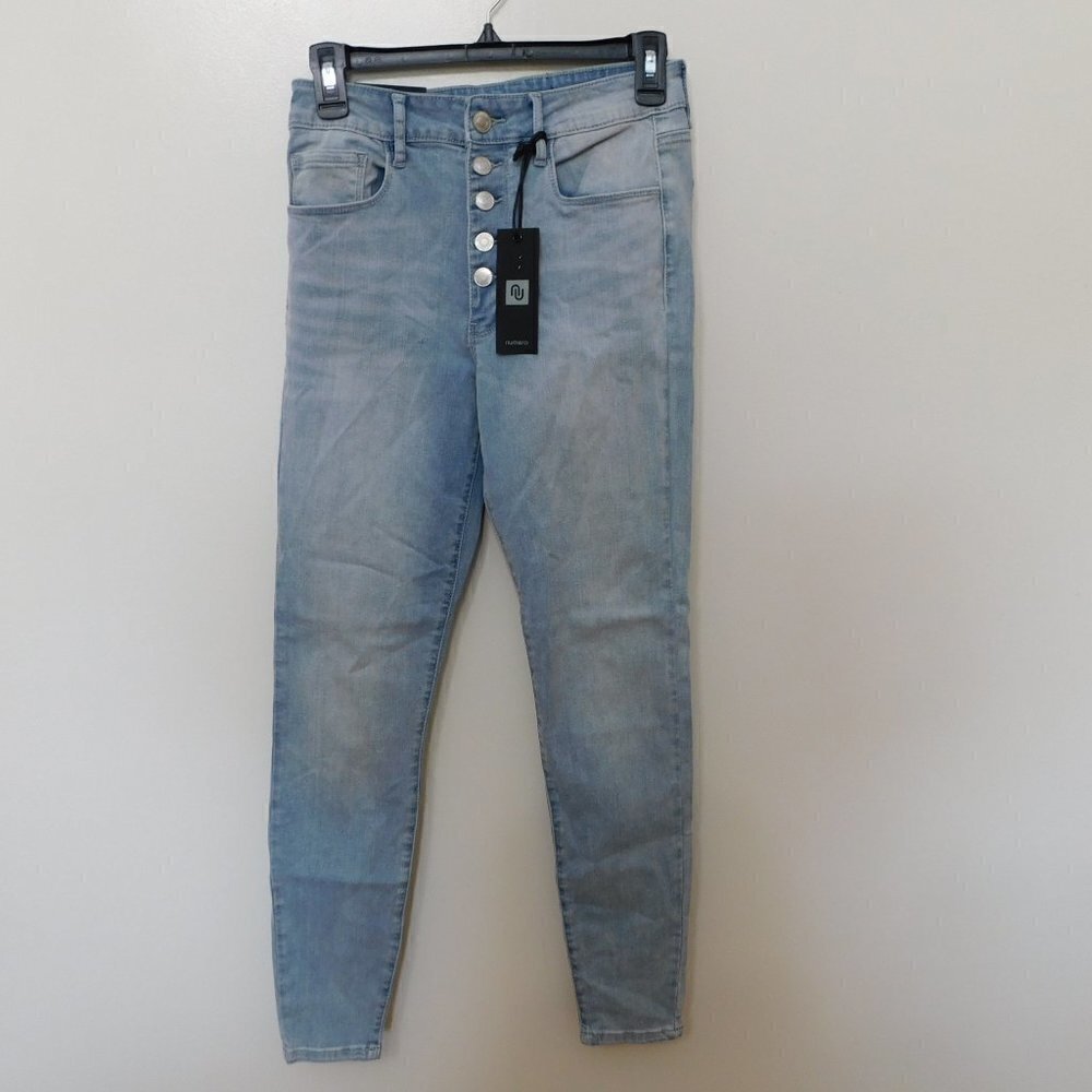 JR134 Numero Button-Fly Verona High-Rise Ankle Skinny Jeans Size Size 28 x 29